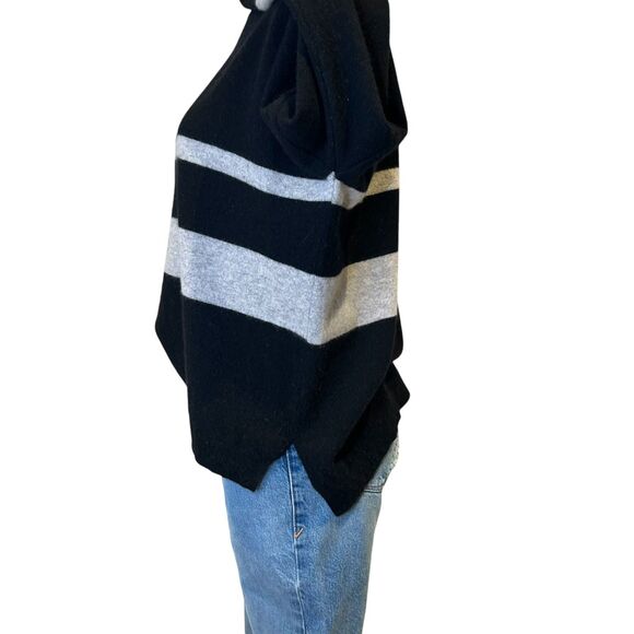 The CASHMERE PROJECT Women's Knit Sweater Pullover Black Gray Size L Boxy Casual - Picture 7 of 7